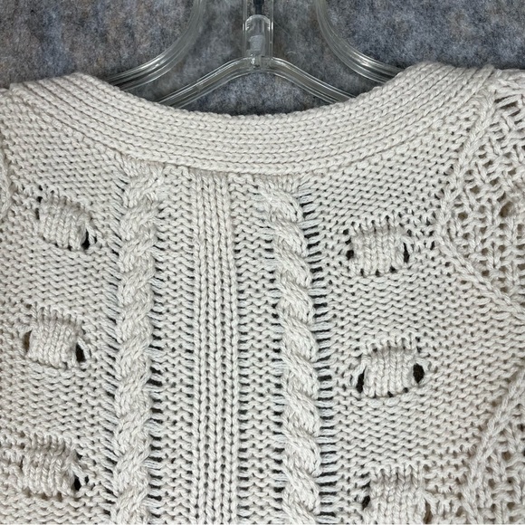 Sincerely Jules Button Front Cottagecore Coastal Grandma Sweater Cardigan Sz S - Picture 7 of 13